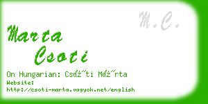 marta csoti business card